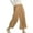Yellow, variant on Babysbule Womens Straight Wide Leg Pants Fashion Summer Casual Pocket Elastic Waist Long Pants