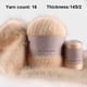thumbnail image 5 of Yuarrent Juego de bolas de hilo para tejer de 50g y 20g, Kit de hilo de ganchillo Manual para principiantes, suministros de tejido, accesorio de Artesanía Beige, 5 of 6
