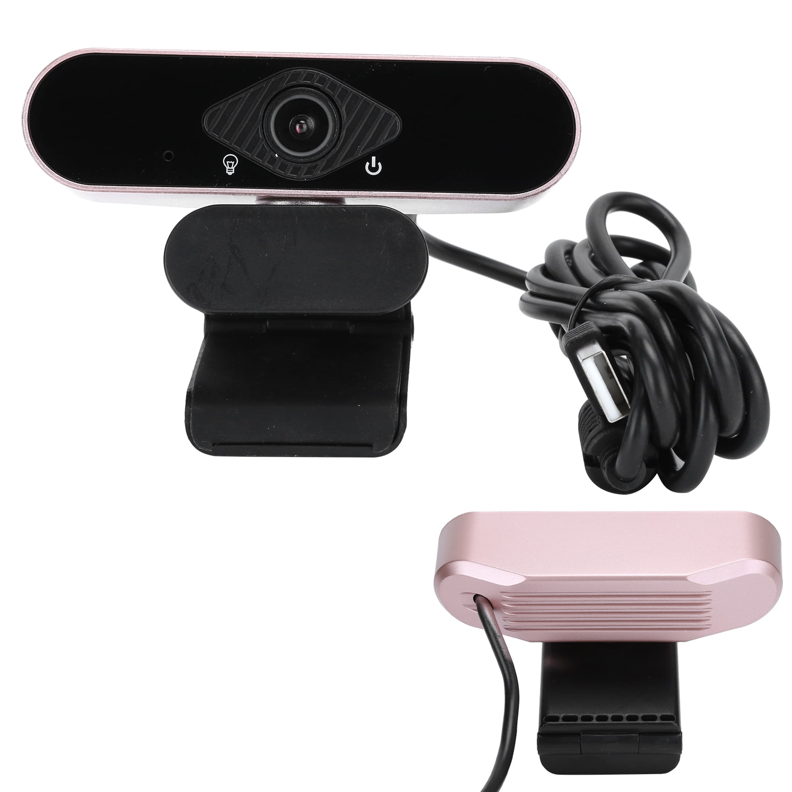 Webcam High Definition 1080P USB Camera for Teaching Conference Live StreamingRose Gold
