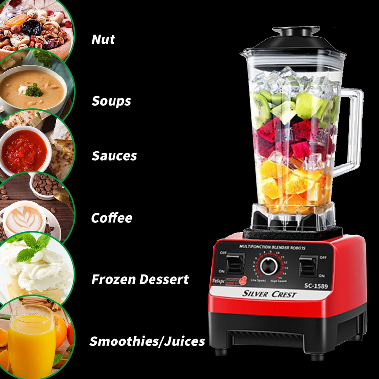 Morzejar Professional Blender, Blenders for Kitchen Max 2200W High Power  Home and Commercial Blender with Timer, Heavy Duty Ice Blender 68 OZ  Smoothie