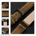 thumbnail image 5 of ANBEER 18mm Genuine Leather Watch Band,Quick Release Strap with Stainless Steel Buckle,Retro Brown with Black Buckle, 5 of 8