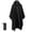 Black, variant on Hooded Rain Poncho for Adult with Pocket, Waterproof Lightweight Unisex Raincoats for Hiking Camping Outdoor Activities