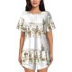thumbnail image 1 of Fotbe Western Desert Cowboys Conjunto de Pijama Estampado para Mujer, 2 Piezas, Ropa de Dormir con Camiseta de Manga Corta y Shorts Suaves-X-Large, 1 of 6