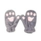 thumbnail image 1 of Guantes cálidos de invierno, suaves y de felpa, de piel sintética, ligeros, para damas y niñas. Gris, 1 of 9
