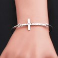 thumbnail image 3 of Cross Bracelet Faith Bracelet Let your Faith be bigger than your fear Christian Bracelet Religious Jewelry Gift For Her, 3 of 4