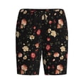 thumbnail image 3 of Picia Red White Flowers Pajama Shorts for Men, Men's Pajama Bottoms, Sleepwear,Short Pajama Pants-Small, 3 of 9