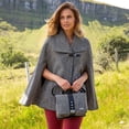 thumbnail image 2 of Mucros Weavers Irish Wool Tweed & Leather Women's Fiona Bag Shoulder Handbag Made in Ireland, 2 of 5