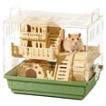 thumbnail image 1 of Solid wood shelter acrylic feeding box large space hamster cage, 1 of 6