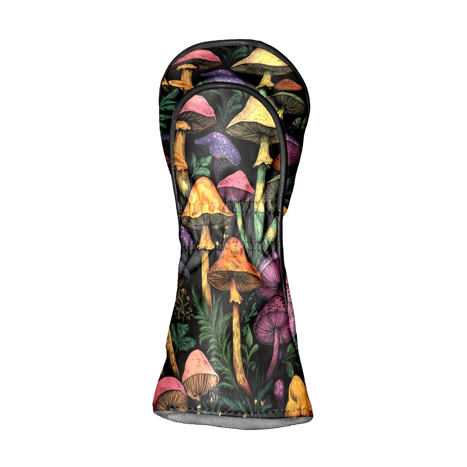 Golf Club Covers PU Leather Waterproof Head Covers for Fairway Woods Hybrids Mushroom Forest