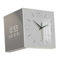 thumbnail image 3 of deevoka Corner Clock Angle Corner Clock Gifts Wall Clock for Farmhouse Bedroom Patio Gray, 3 of 9