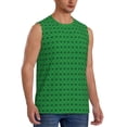 thumbnail image 2 of Fotbe Green St. Patrick’s day Men's Camiseta sin Mangas Estampada para Hombres, Playera Casual para Gimnasio, Entrenamiento, Playa-3X-Large, 2 of 7
