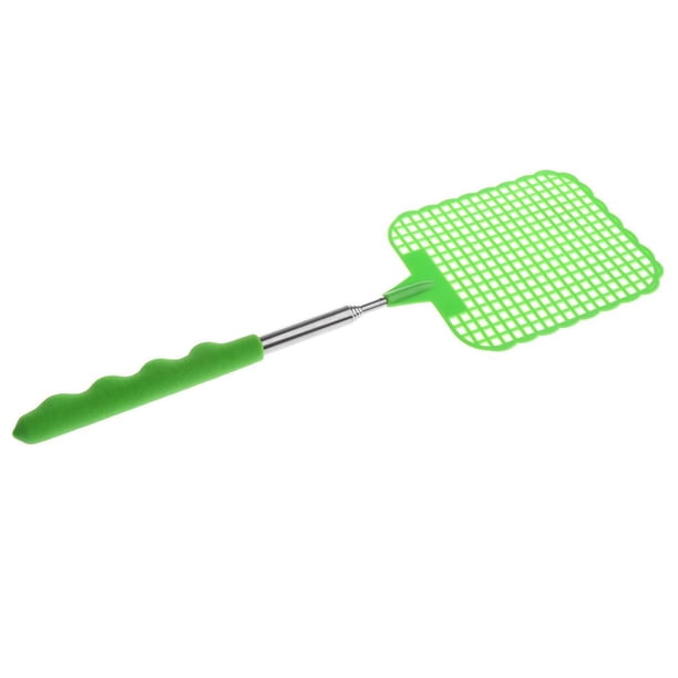 Matamoscas retráctil manual para matar mosquitos y moscas en interiores y exteriores. verde
