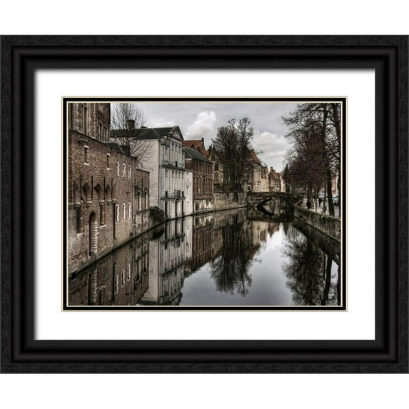 Depaepe, Yvette 32x25 Black Ornate Wood Framed with Double Matting Museum Art Print Titled - Reflections of the past ...