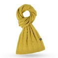 thumbnail image 5 of UJNDER Adults Winter Scarf Set Knit Warm Hat Long Scarf Gloves Yellow One Size, 5 of 6
