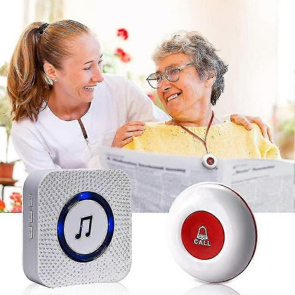 2 Receivers + 2 Call Buttons Elderly Emergency Call Button/waterproof Emergency Doorbell/elderly Emergency Call