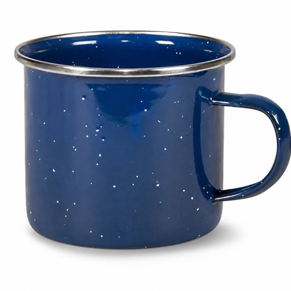 Classic Outdoor Enamel Coffee Mug for RV and Backpacking Adventures