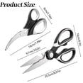 thumbnail image 2 of 2 Scissors 2 Pack Kitchen Shears Stainless Kitchen Scissors Multi Purpose Food Scissors Poultry Shears For Fish Meat Vegetables Herbs Dishwasher White, 2 of 8