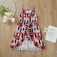 thumbnail image 2 of IROINNID Toddler Girls Flutter Sleeveless Lace Party Dress Bow Kid Casual Dresses 4T, 2 of 7