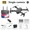 Single Camera, variant on Professional Drone E88 4K Wide-Angle HD 1080P Camera WiFi FPV Height Hold Foldable RC Drone Quadrotor Helicopter Children's Toys