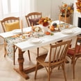 thumbnail image 3 of Orange Green Pumpkins Fall Table Runner - 90 Inch Long Thanksgiving Maple Leaf Rustic Cotton and Linen Blended Dress Scarves Farmhouse Table Runner for Kitchen Dining, Coffee Table, 13" x 90", 3 of 8