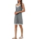 thumbnail image 4 of Camisón de noche sin mangas de modal con encaje Inspire Chic para mujer, lencería, color gris, 4 of 5