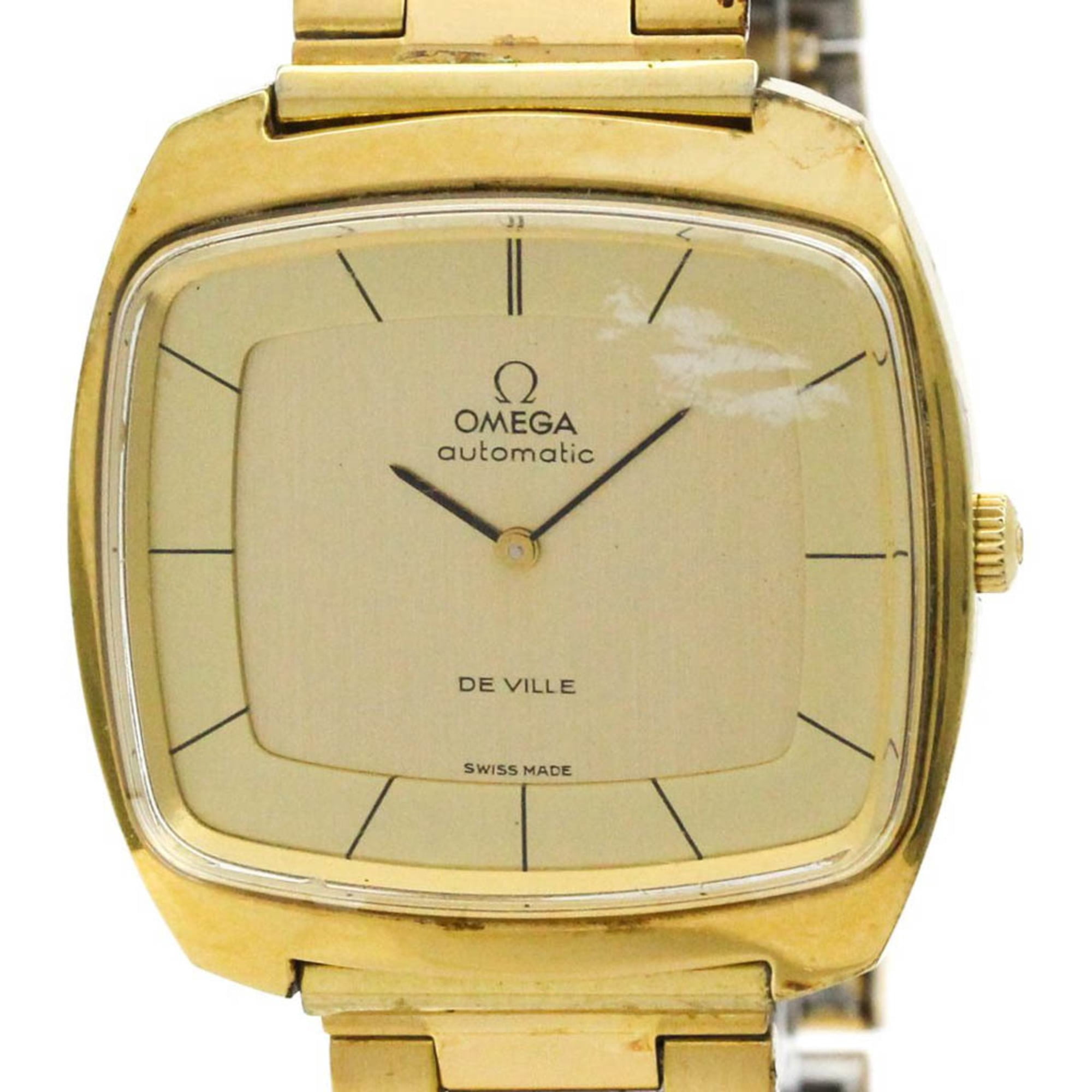 希少 OMEGA DE VILLE 151.780 cal711 オメガ デビル 自動巻 稼働品 スクエア トノー 1970年代 ヴィンテージ ホワイト ローマン リーフ De Ville Omega Men OMEGA® men's