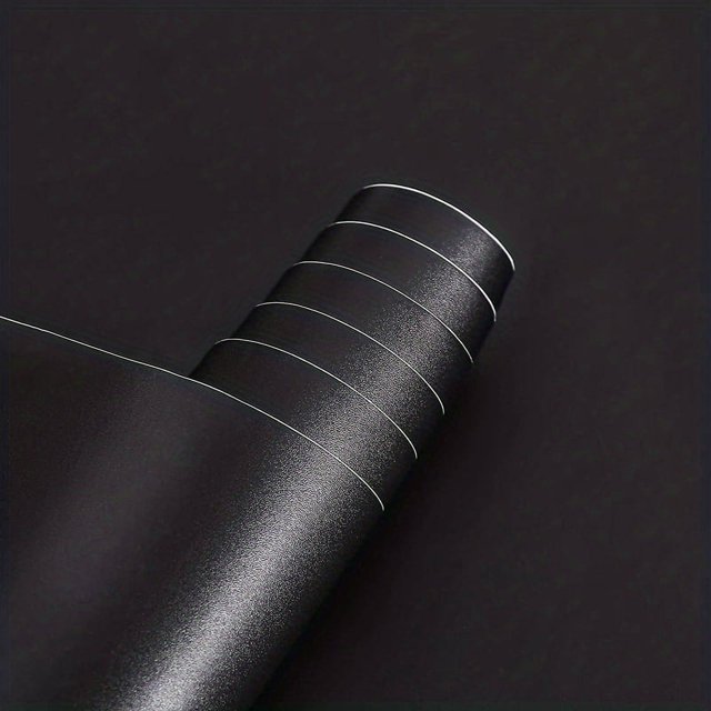 1 Roll Black Wood Grain Wallpaper, Black Frosted Self-Adhesive Wallpaper, Decorative Stickers For Room Background Countertop, Waterproof Dirty-Resistant And Aesthetic