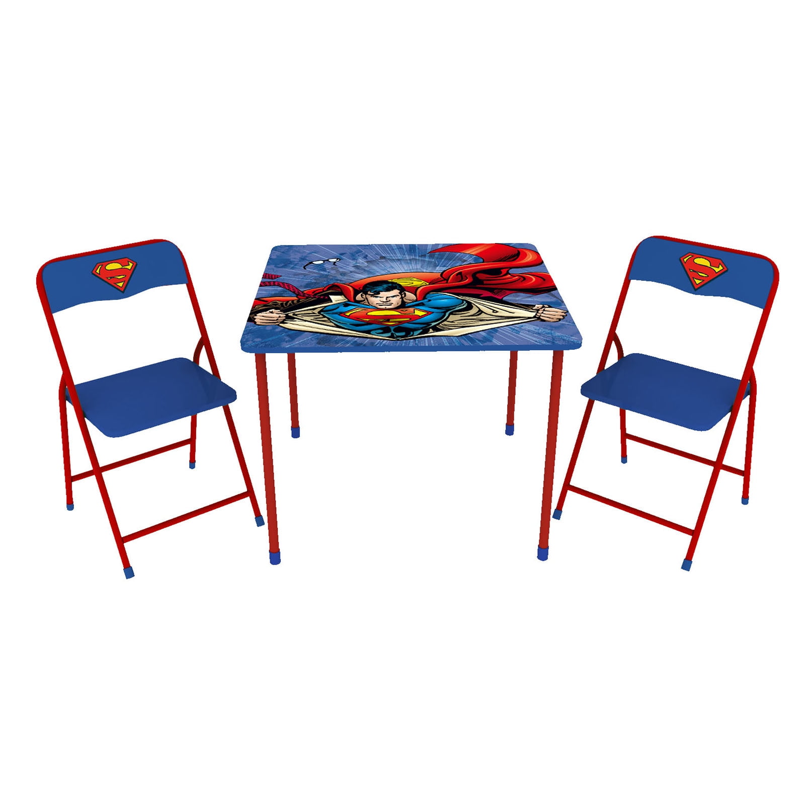 O'Kids Superman Children's Metal Table & Chair 3 Piece Set