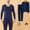 Navy, variant on Mens Constant Temperature Seamless Autumn Winter Thermal Underwear Set Clothes Trousers
