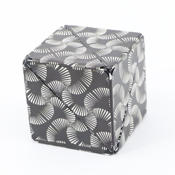 Juguete sensorial para niños Rompecabezas magnético Kaleidocycle Fidget Toy para que los adultos permanezcan tranquilos y concentrados Regalo geométrico, Blanco y negro + cm Yuarrent FN007886-03
