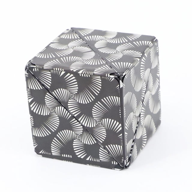 Juguete sensorial para niños Rompecabezas magnético Kaleidocycle Fidget Toy para que los adultos permanezcan tranquilos y concentrados Regalo geométrico, Blanco y negro + cm Yuarrent FN007886-03