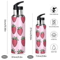 thumbnail image 2 of Yayeee 33oz Insulated Water Bottle Double Wall Stainless Steel with Flip Straw Lid, Cartoon Strawberry, 2 of 7