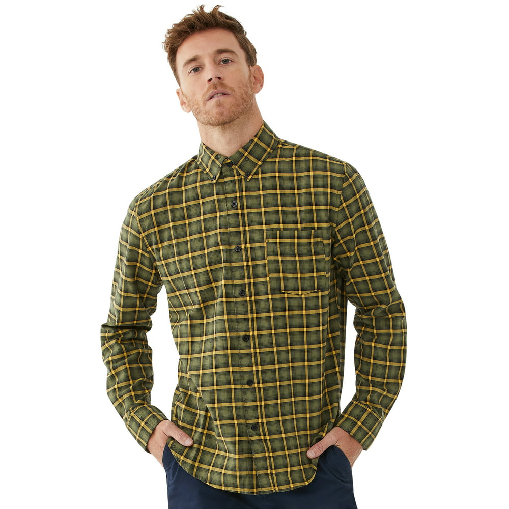 Free Assembly - Free Assembly Men's Everyday Super-Soft Flannel Shirt ...