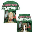 thumbnail image 2 of Looney Tunes Cartoons Boys Girls Short Sleeve Mesh T-Shirt And Shorts Outfit Set Summer Clothes Set for Kids, 2 of 8