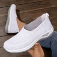 thumbnail image 5 of Aobny Easy Spirit Shoes Shoes Women Walking Shoes Flatform Mesh Shoes Shoes Soft Toe Slip-On Round Toe Flat Heel White Womens Shoes Casual,Size 39, 5 of 9