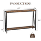 thumbnail image 5 of Consola Industrial para Entrada de 114 cm - Mesa con Estructura Metálica y Estantes de Madera de Ingeniería, 5 of 10