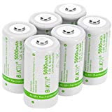 Discharge Nimh Battery - BAKTH Upgraded 5000mAh C Size High Performance NiMH Pre Charged Low Self Discharge Rechargeable Batteries for