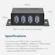 thumbnail image 3 of Coolgear Mini Hub de 4 puertos alimentado por USB 3.2, transferencia de datos rápida de 5 Gbps con p, 3 of 6