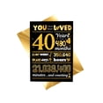 thumbnail image 2 of Greeting Card, 10Th Birthday Card, Kids 10Th Birthday Card, Countdown Birthday Card, 7X4.5 Inch Black and Gold Card with Bold Milestone Time Counts, Gold Foil Accents, and, 2 of 6