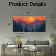 thumbnail image 3 of Canvas Wall Art 3 Piece Set,Misty Forest Wall Art,Wall Decor Living Room,Bedroom,Bathroom,Office,Sunrise Canvas,Landscape Paintings Wall Decor（Only canvas）, 3 of 6