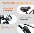 thumbnail image 5 of Setohet 26" Electric Bike for Adults , Powerful 500W E Bike with 36V Removable Battery: 7-Speed Commuter Bike ,UL2849, 5 of 9