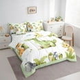 thumbnail image 3 of Feelyou Cute Cartoon Dino Bedding Comforter Set 7pcs for Teens, Kawaii Dinosaur Lover King Bedding Sets, Cute Animal Theme Reversible Bed Sheets, Microfiber Bedroom Decor, 3 of 7