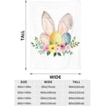 thumbnail image 6 of Easter Bunny Throw Blanket, Cute Soft Ligtweight White Blanket, Durable Cozy Anti-Pilling Flannel Blanket for Baby Kids Girls Best Gift Home Decor 30"x40", 6 of 6
