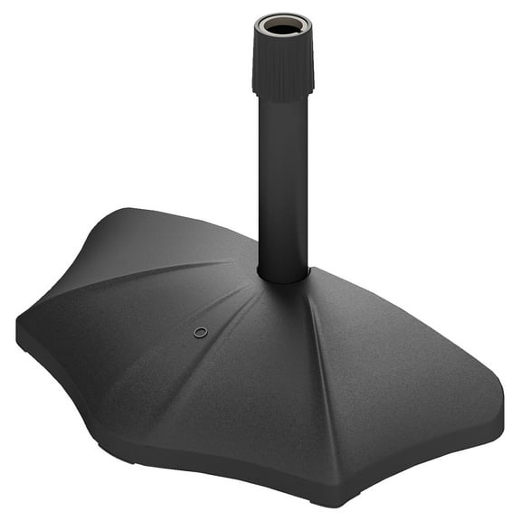SAZYY 26lb Concrete Umbrella Base, Heavy Duty Patio Umbrella Stand for 1.5" 1.9" Poles, Outdoor Lawn Poolside Holder, Black 