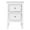 White - 1 Piece, variant on UBesGoo 2pcs White Nightstand with 2 Drawer, Farmhouse Cute Bed Side Table for Small Spaces, Gray