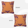 thumbnail image 3 of ZICANCN Tiger Texture Pattern Yellow Purple Throw Pillow Covers, Bed Couch Sofa Knit Decorative Pillow Covers for Living Room Farmhouse, 12"x12", 3 of 8