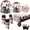 A, variant on Darzheoy Halloween Party Dinnerware Set, Spooky Themed Plates Cups Napkin Plastic Tablecloth Dinnerware Kit Halloween Disposable Tableware Party Supplies 10 Pcs
