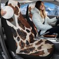 thumbnail image 2 of Garronmavis Fuzzy Car Seat Covers Brown Cow Patterns 2 Piece Vehicle Seat Car Seats Covers Fit Most Cars Cozy Car Seat Cover Cushion, 2 of 7