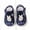 Blue#4, variant on Fesfesfes Summer Plaid Bow Toddler Shoes Baby Girls' Non-Slip Breathable Cloth Sandals,Soft Soled Cute Walking Shoes for Indoor/Outdoor,Slip-On Floral Design (Gray#1,2-3 Years)