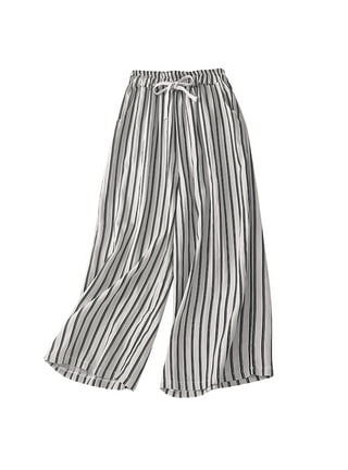 Women's Tall Athletic Stripe Pants in Black & White